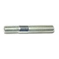 Midwest Fastener Double-End Threaded Stud, 3/8"-16Thread to3/8"-24Thread, 2 3/8 in, Steel, Zinc Plated, 8 PK 73145